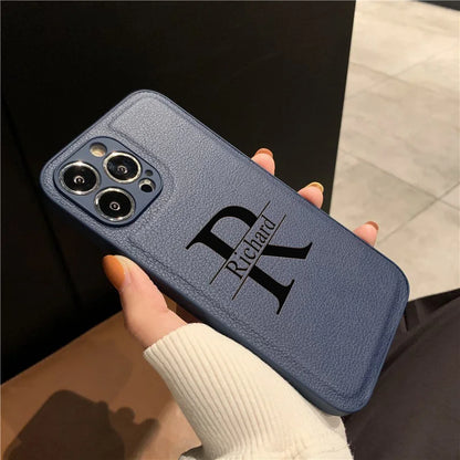 Personalized Customized Initials Name Case Iphone 17 16 15 14 13 12 11 Pro Max Plus Big Letter Laser