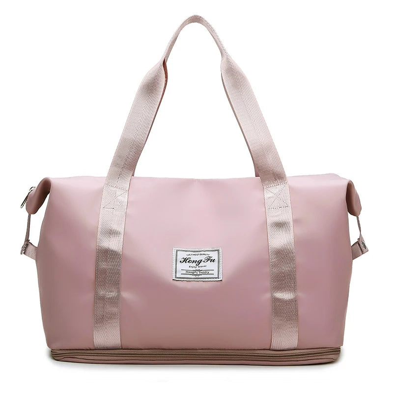 Travel Duffle Bag – Waterproof Nylon Gym Tote for Women