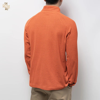 Quarter-Zip Long Sleeve Polo Shirt – Men's Breathable Sportswear