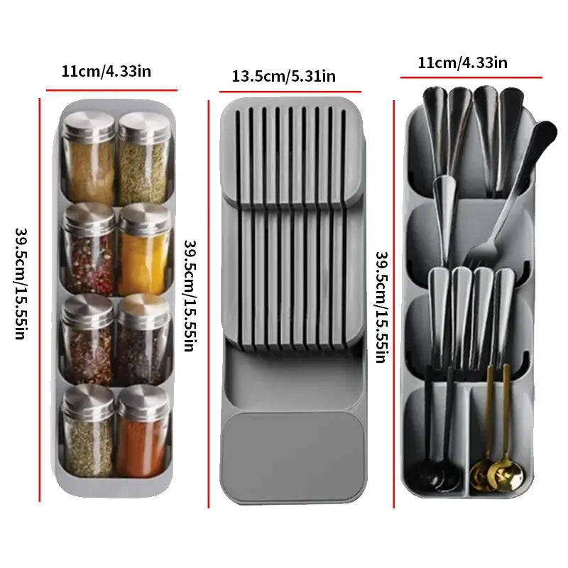 Kitchen Drawer Organizer Tray for Cutlery & Utensils