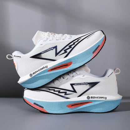 Carbon Plate Running Shoes – Non-Slip Shock-Absorbing Sports Sneakers