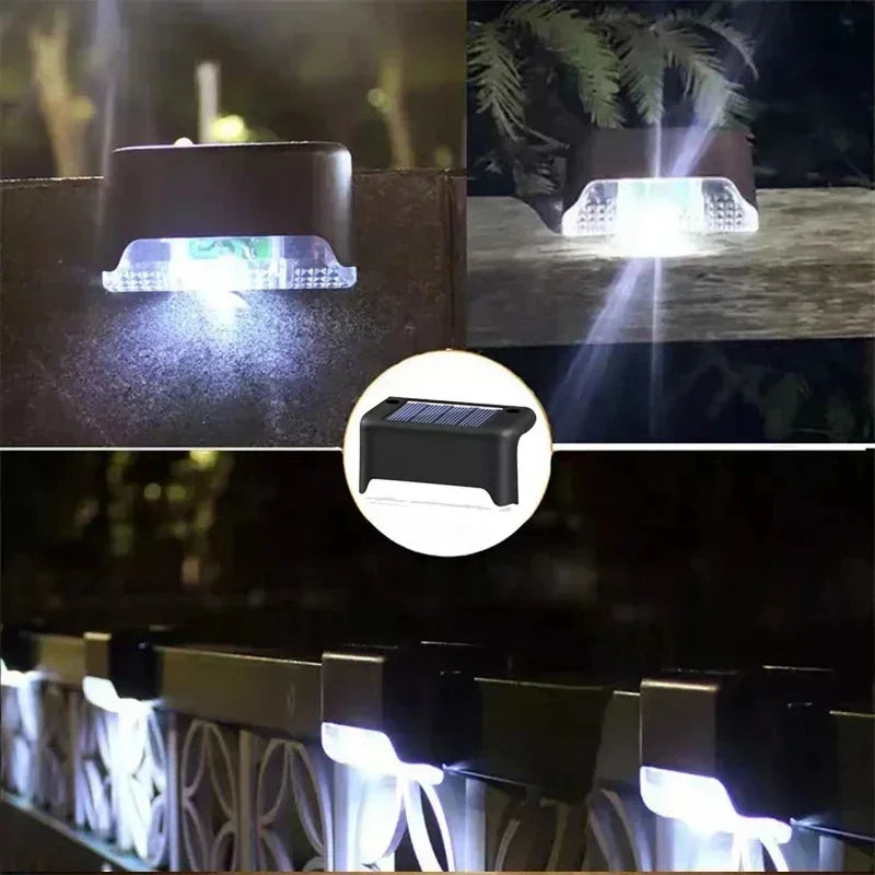 Pcs Solar Led Lights Outdoor Garden Light Deck Lamp Stairs Waterproof Step Patio Decor - Waterproof