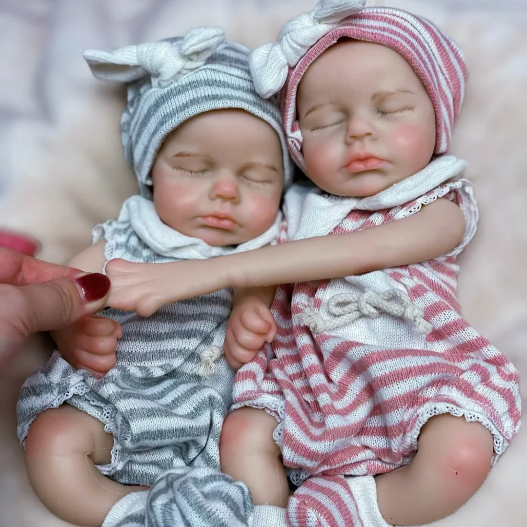 Reborn Baby Doll 33cm Full Body Silicone – Handmade Loulou Newborn