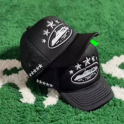 Five Star Embroidered Mesh Trucker Hat – Unisex Snapback Cap