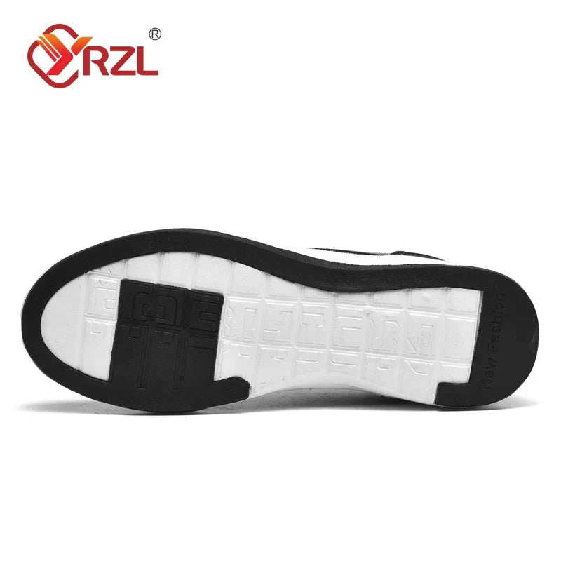 Men's Waterproof Leather Sneakers Non-Slip Lace-Up Sport Shoes