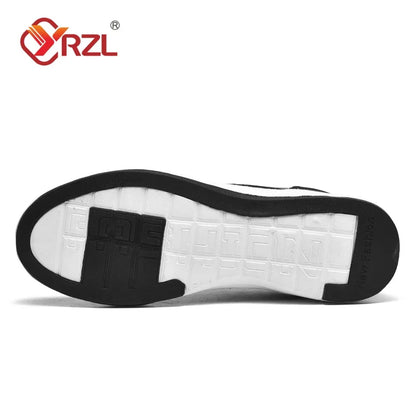 Men's Waterproof Leather Sneakers Non-Slip Lace-Up Sport Shoes