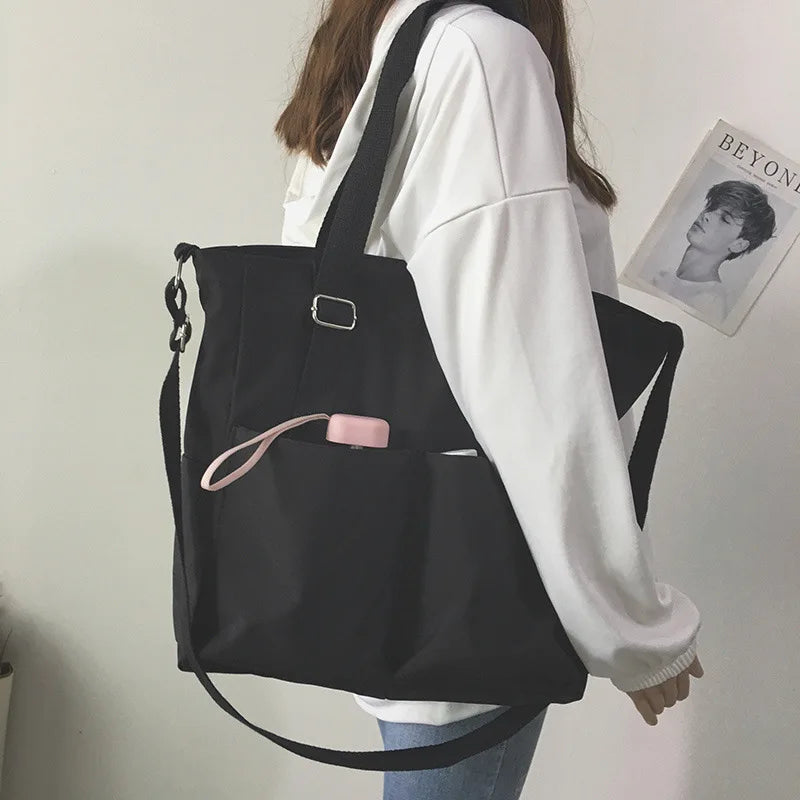 Waterproof Oxford Tote Bag – Large Capacity Women's Shoulder & Crossbody Handbag