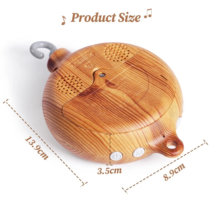 Baby Crib Music Box Mobile – Rotating Arm with Hanging Rattles