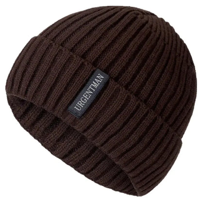 Fur-Lined Knit Beanie Hat – Unisex Winter Warmth