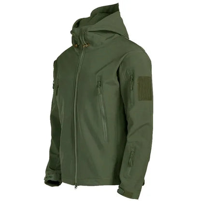 Men's Tactical Soft Shell Jacket – Waterproof Military Hooded