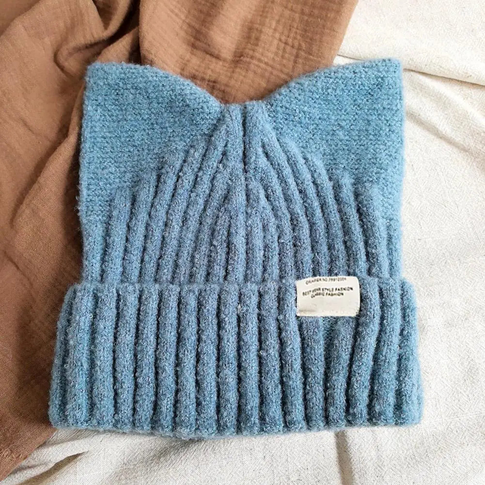 Cat Ear Beanie – Women's Warm Knit Winter Hat