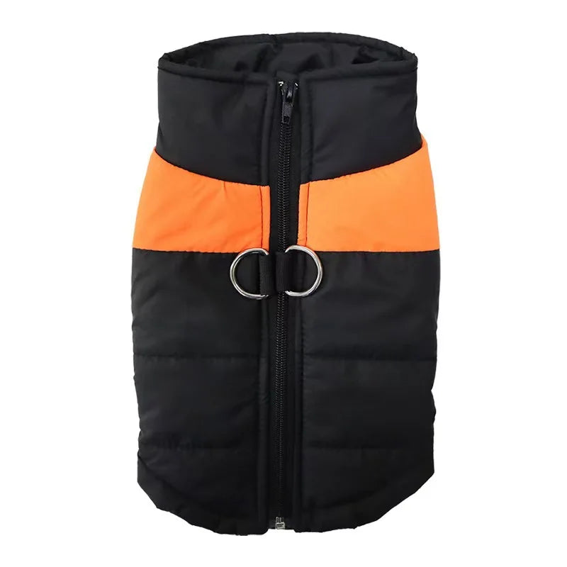 Waterproof Padded Dog Jacket Winter Vest with Zipper