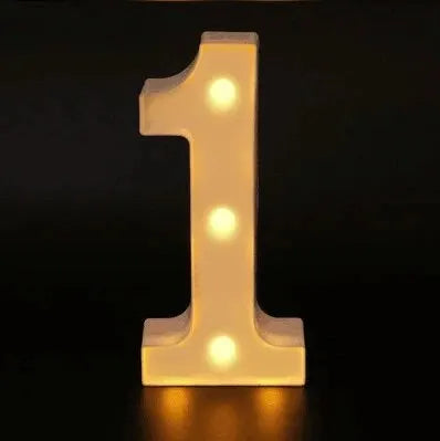 Number Letter Lamp Luminous Alphabet Led Lights Decororation Night Light Home Wedding Birthday