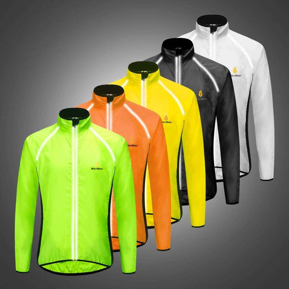 Men's Reflective Cycling Jacket Windproof Waterproof MTB