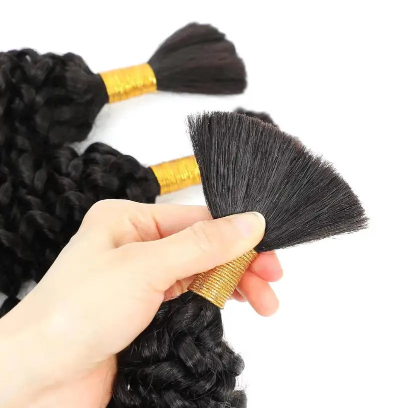 Deep Water Wave Braiding Hair Bulk – No Weft Human Hair Extensions