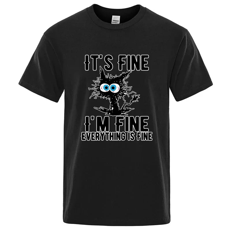Cool Cat Graphic T Shirt Funny Cotton Blend Casual Tee