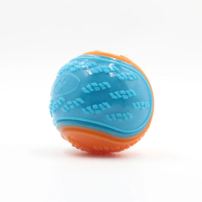 Dog Chew Ball Toy – Bite-Resistant Squeaky Silicone Teeth Cleaning