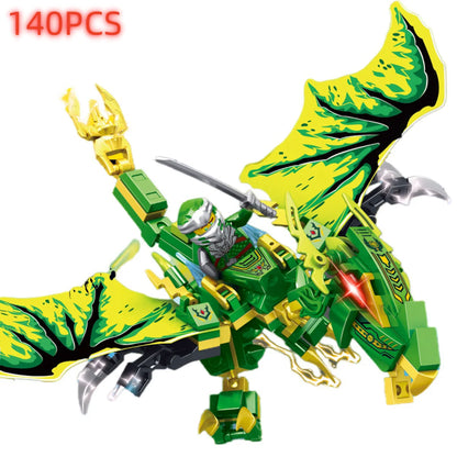 Ninja Dragon Building Blocks Set – Mini Action Figure Toy