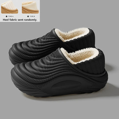 Warm Plush Waterproof Eva Indoor Slippers Women Winter Soft Thick Bottom Non Slip Home Couple S