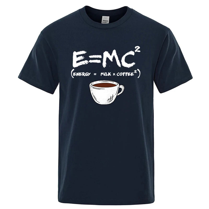 Energy Milk Coffee Graphic T Shirt Funny Casual Tee