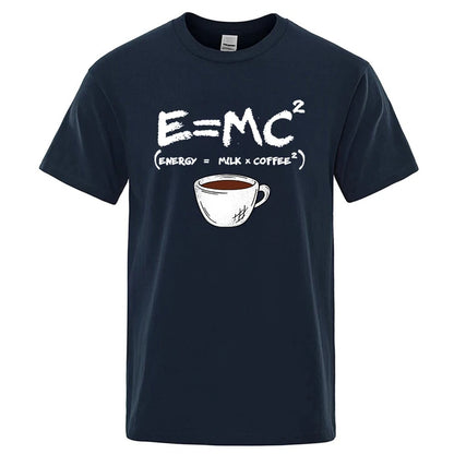 Energy Milk Coffee Graphic T Shirt Funny Casual Tee