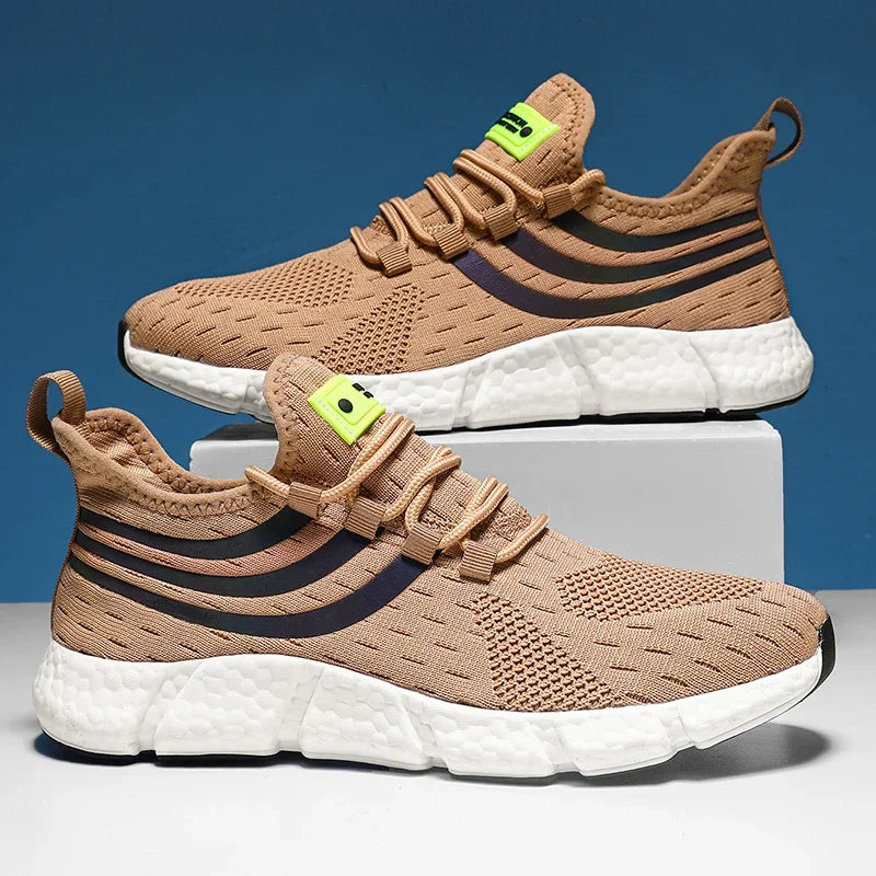 Men's Lightweight Knit Sneakers – Breathable Anti-Slip Running Shoes
