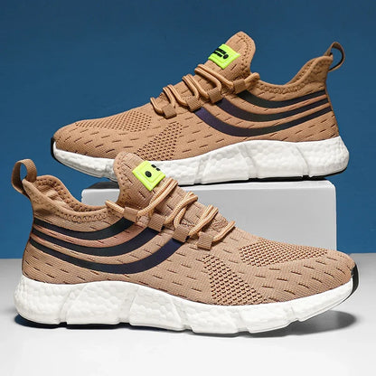 Men's Lightweight Knit Sneakers – Breathable Anti-Slip Running Shoes