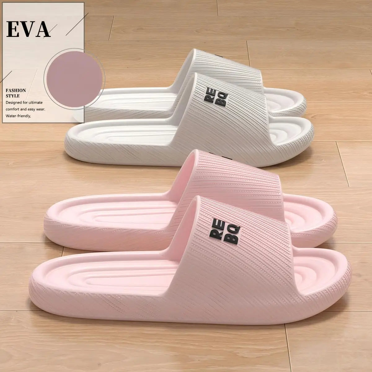 EVA Home Slippers for Men & Women – Soft Cushioned Bathroom Shower Slides