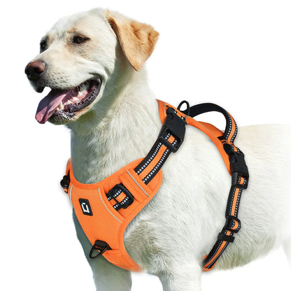 No Pull Dog Harness – Adjustable Soft Padded Vest with Control Handle
