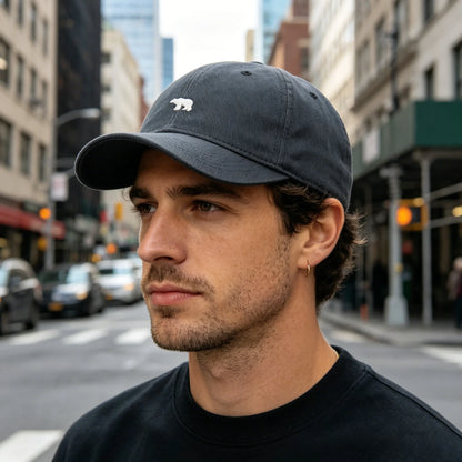 Baseball Cap with Bear Logo – Slim Fit Outdoor Dad Hat