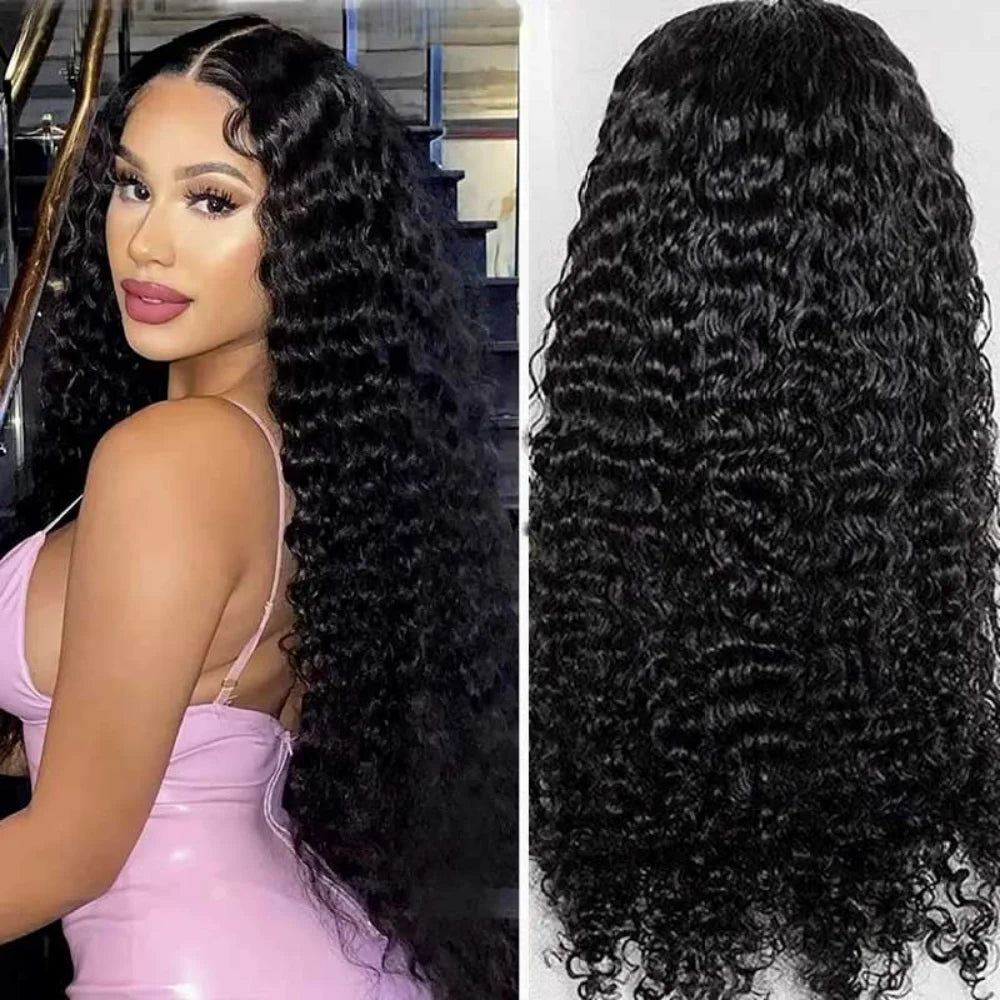 Natural Deep Wave Human Hair Wigs 40 Inch Extra Long 13x4 13x6 Hd Lace Frontal Design 250 Density