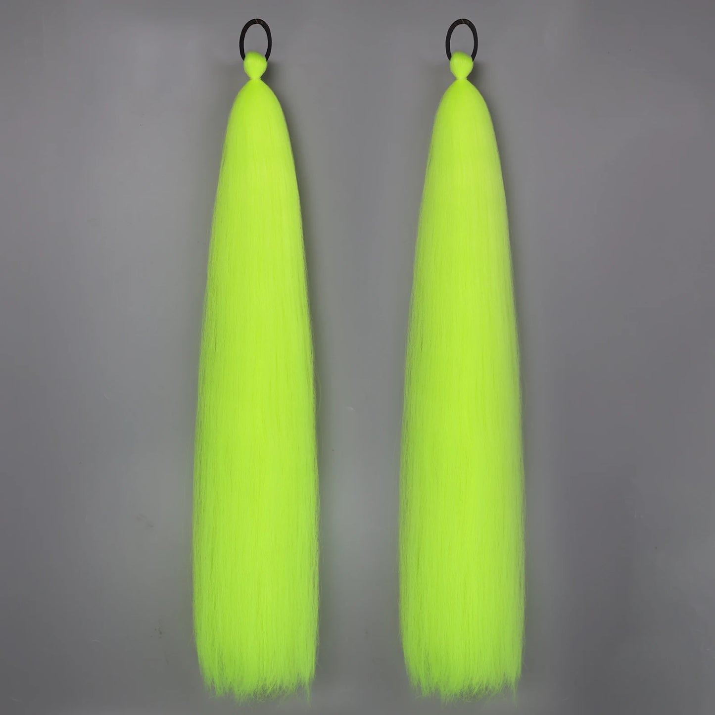 Synthetic Ponytail Extension 2-Piece Set – Long Straight with Rubber Band