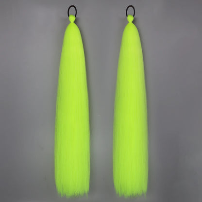 Synthetic Ponytail Extension 2-Piece Set – Long Straight with Rubber Band