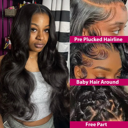 Body Wave HD Lace Wig – 5x5 Glueless, 13x4 & 13x6 Human Hair, 180–250% Density