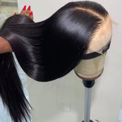 Long Straight Human Hair Wig – 13x4 & 13x6 HD Lace Front Glueless 16–42 Inches