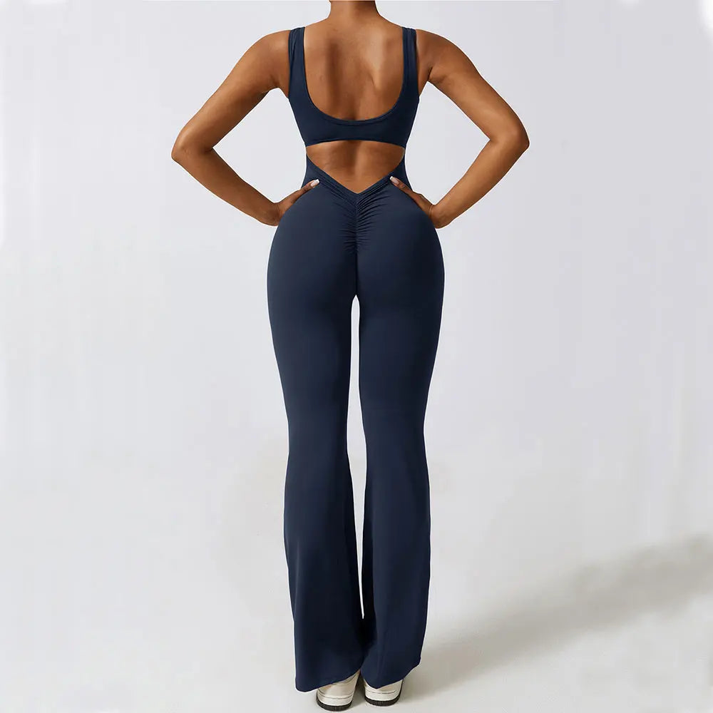 Women's Yoga Jumpsuit – Stretch Flare Fitness Romper