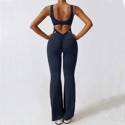 Women's Yoga Jumpsuit – Stretch Flare Fitness Romper