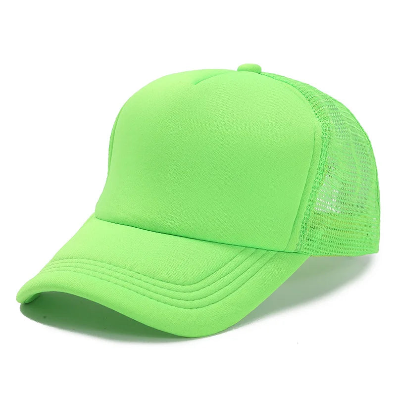 Custom Logo Mesh Trucker Hat – 5-Panel Snapback Baseball Cap for Men & Women