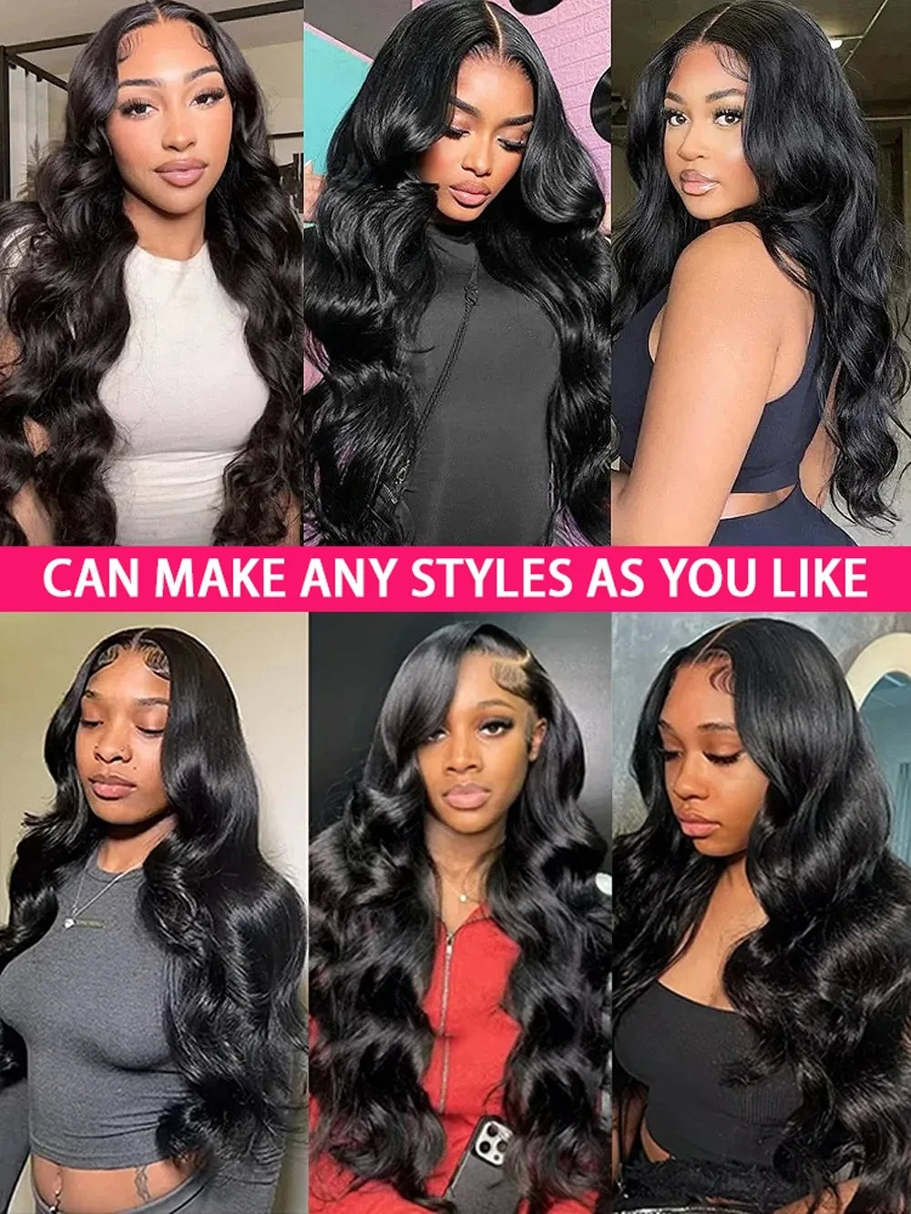 HD Lace Front Wig Human Hair 13x4 13x6 5x5 Glueless Up to 40 Inches