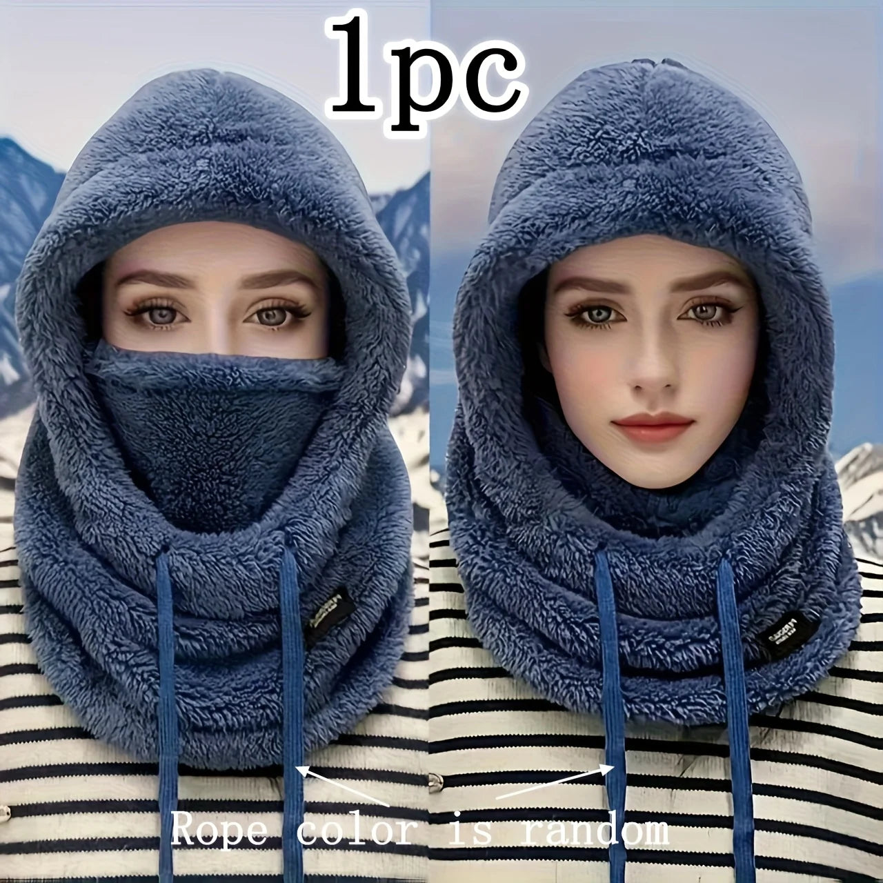 Winter Fleece Balaclava Hood Hat with Face Mask