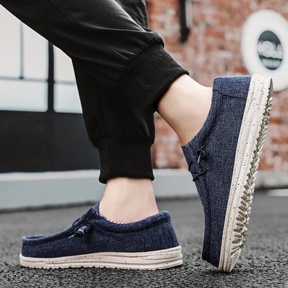 Men's Canvas Loafers | Breathable Casual Slip-On Walking Shoes