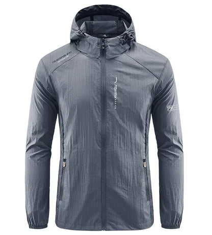 UPF 50+ Men's Windbreaker Jacket – UV Protection Quick Dry Outdoor Hoodie
