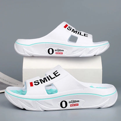 Summer Men S Massage Slippers Indoor Outdoor Sandals Beach Casual Shoes Soft Slides Flip-Flops Women
