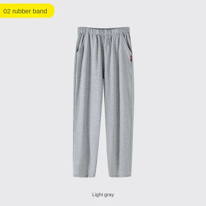 Men's Cotton Pajama Pants – Plus Size Elastic Waist Lounge Trousers