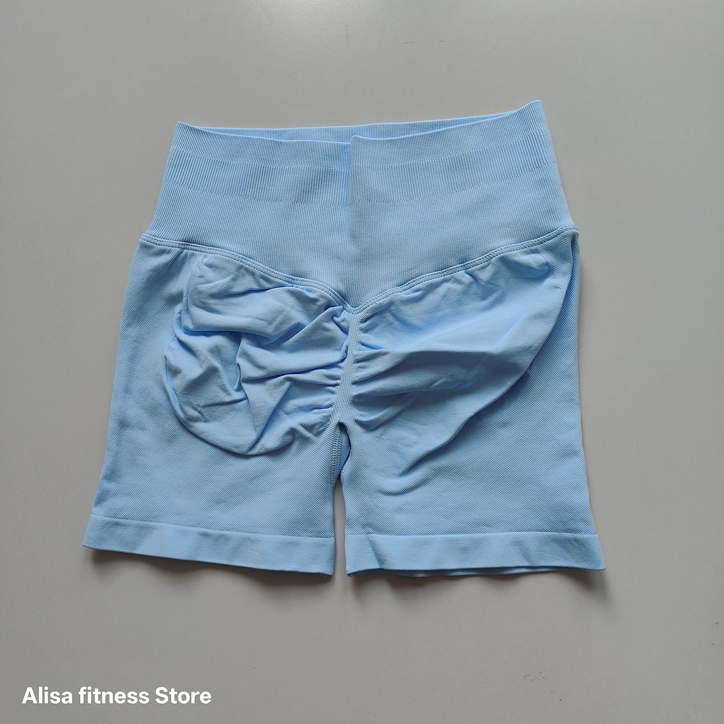 High-Waist Seamless Yoga Shorts – Women's Tummy Control Biker Shorts