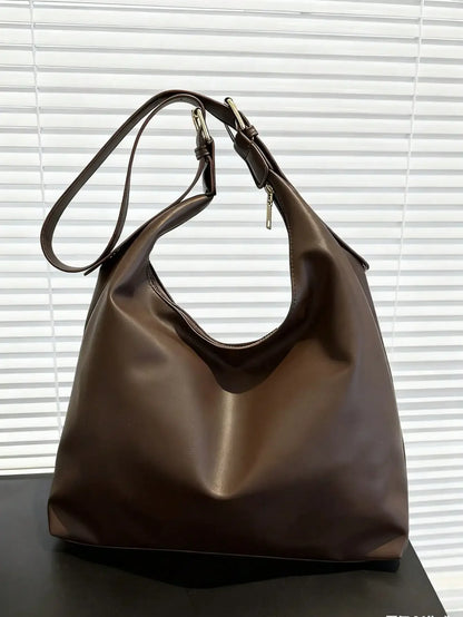 Large Capacity Woven Texture Women's Shoulder Tote Bag – Multifunctional Crossbody Handbag