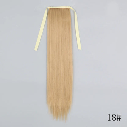 Wrap Around Ponytail Extension – Long Straight Synthetic Clip-In