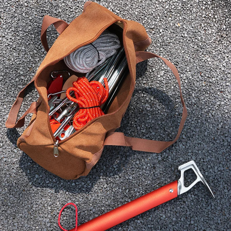 Camping Tent Stake Storage Bag – Large Capacity Cylinder