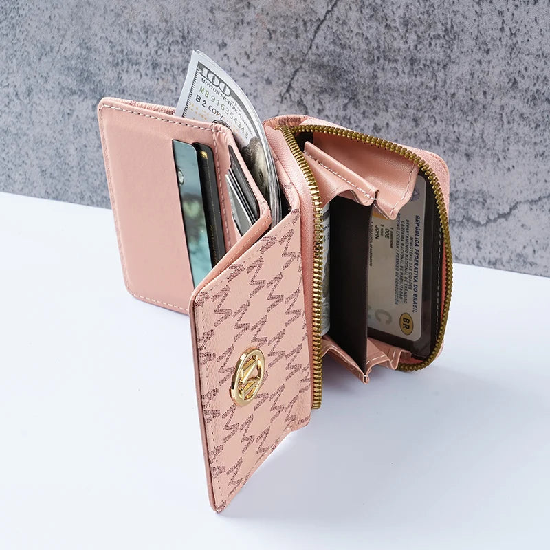 Women's Short PU Leather Wallet – Luxury Coin Purse