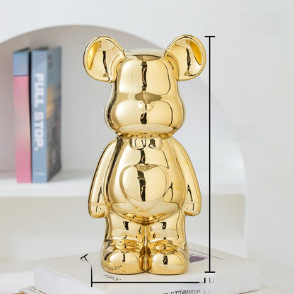 17 27 Cm Aesthetic Bear Brick Ceramic Statue Teddy Decor Action Figure Sculptures Ornament Room Home